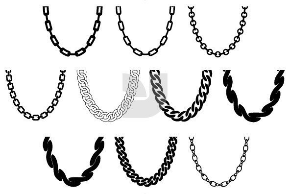 Нарисованная цепь на шее