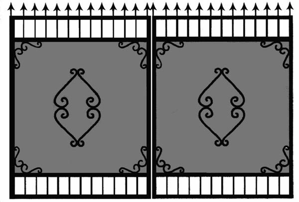 Узоры на ворота на углы