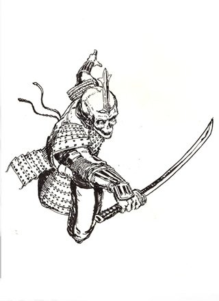 Нарисовать самурая