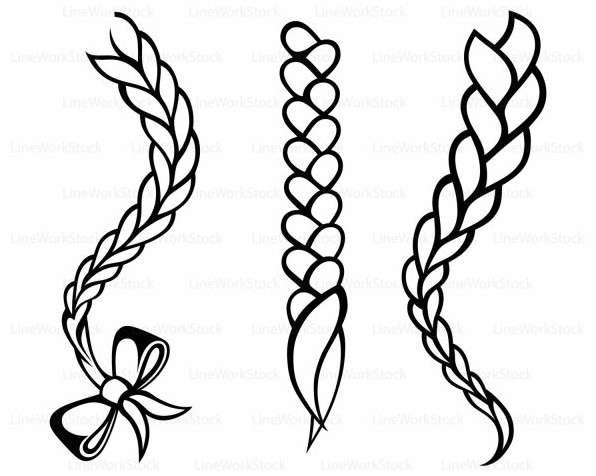 Нарисовать косичку