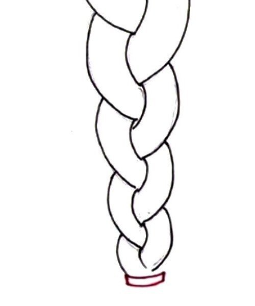 Рисование косички