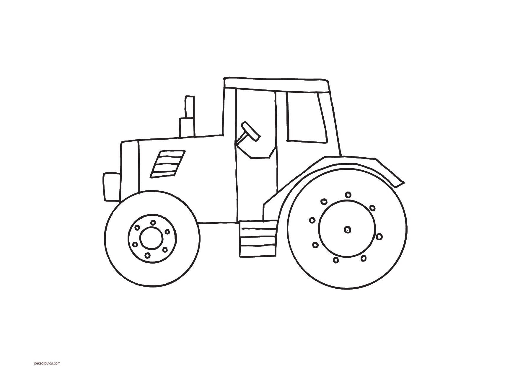 Трактор детский рисунок простой