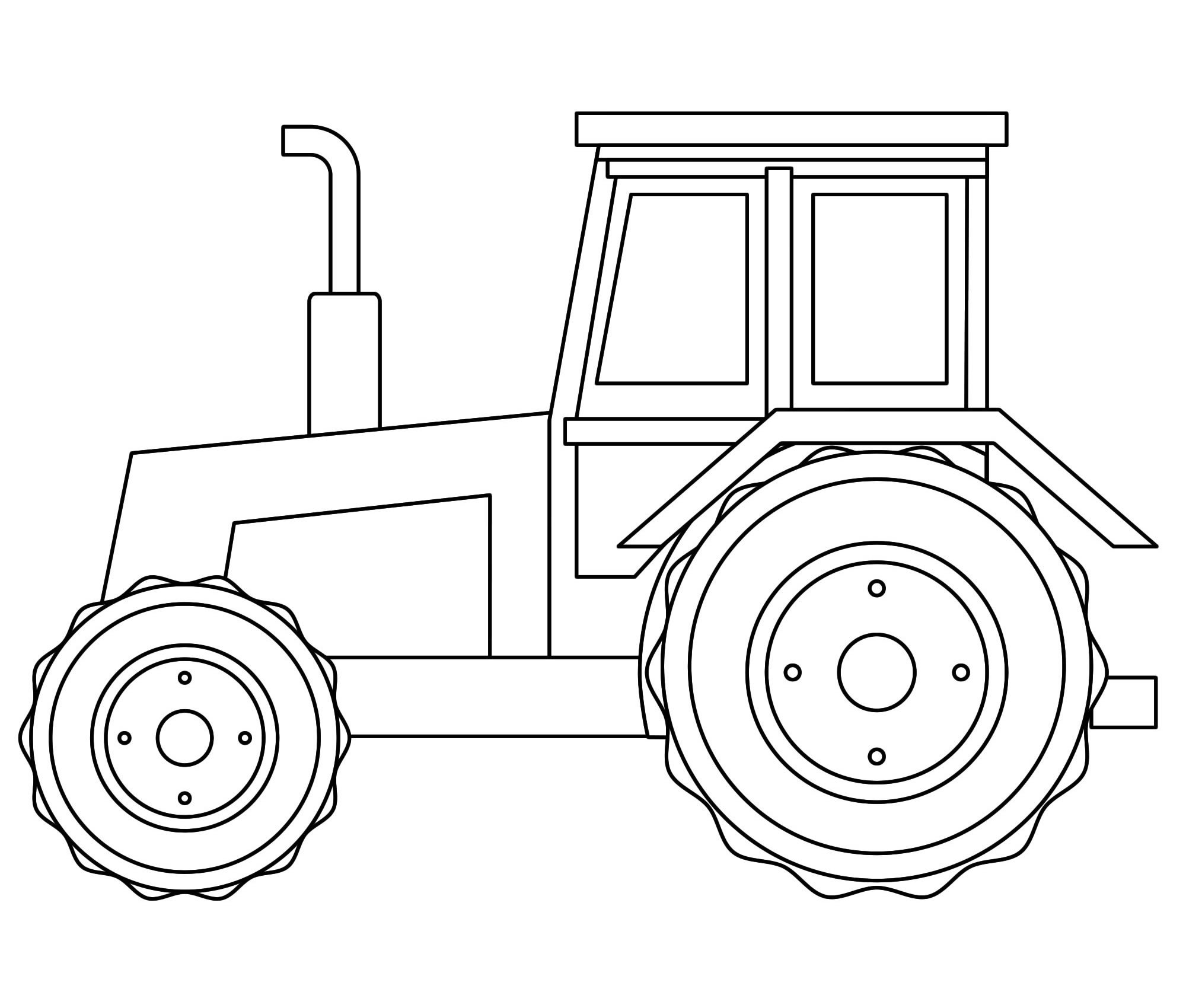 Трактор детский рисунок простой