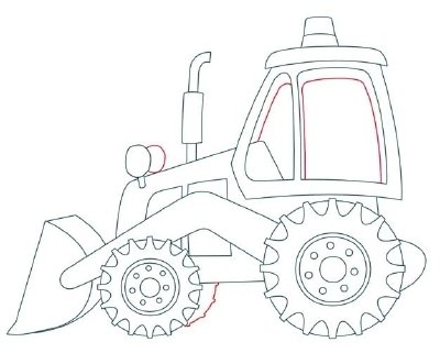 Трактор карандашом