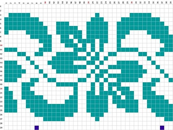 Растительный жаккард спицами