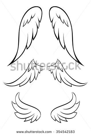 Рисунки для срисовки Крылья