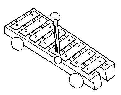 Трещетка раскраска музыкальный инструмент