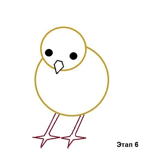 Маленький цыпленок рисунок