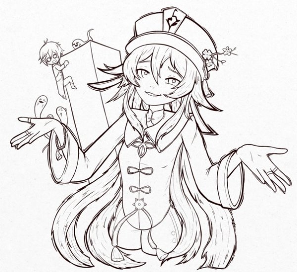 Лёгкие рисунки Геншин Импакт