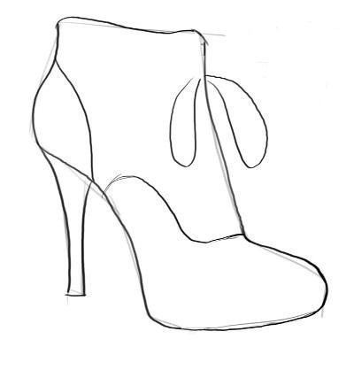 Туфли рисунок карандашом