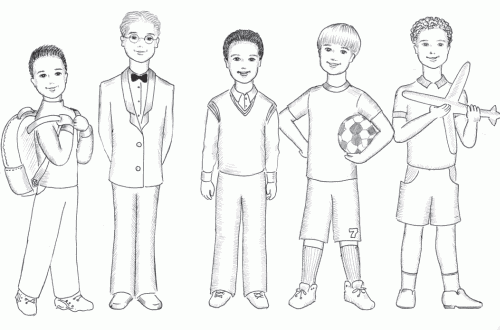 Рисунок ребёнка карандашом в полный рост