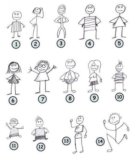 Человечек рисунок простой