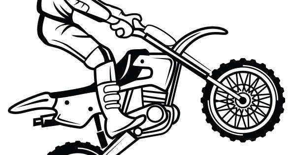 Раскраска питбайк для детей