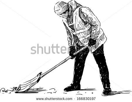 Дворник раскраска для детей