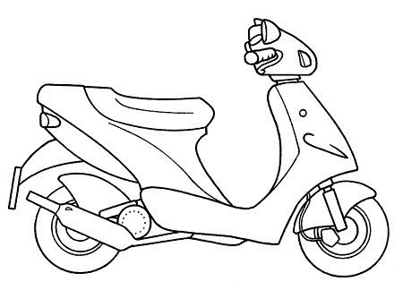 Раскраска скутер Хонда дио