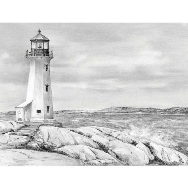 Море Маяк Графика