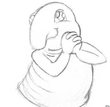 Ждун рисунок простой (41 фото)