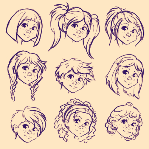 Мультяшные прически