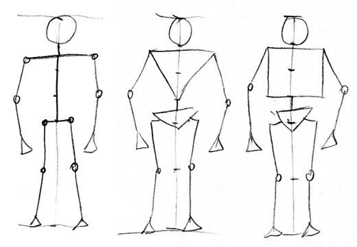 Фигуры людей для рисования схематично
