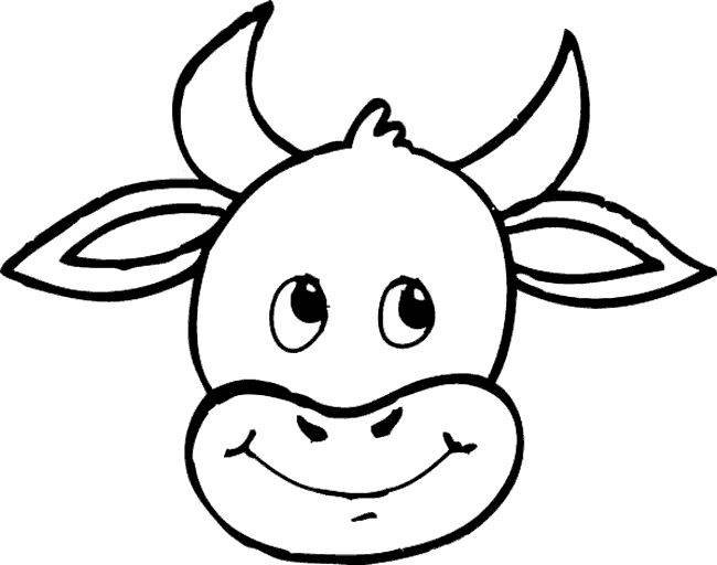 Морда коровы рисунок для детей
