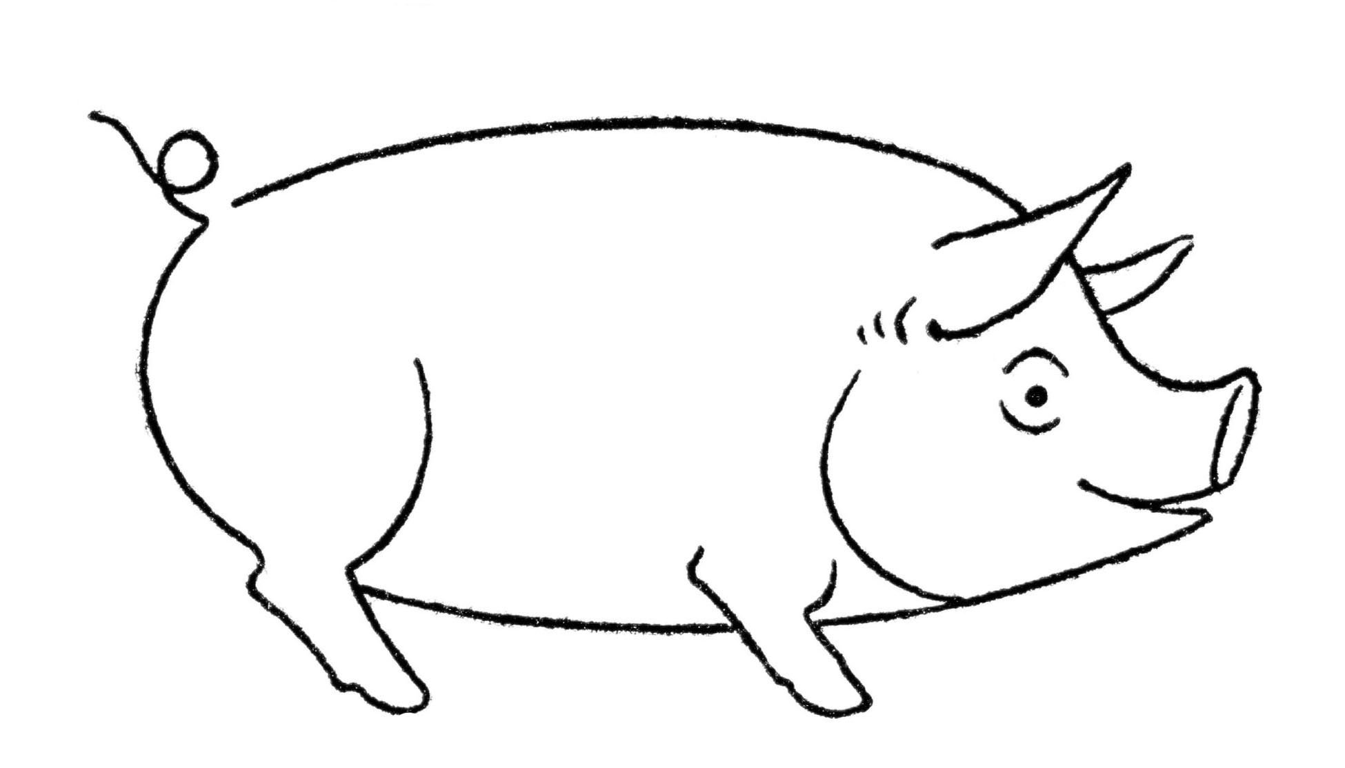 Свинья схематично