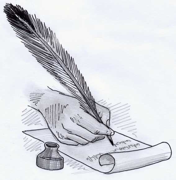 Графический натюрморт с книгой карандашом