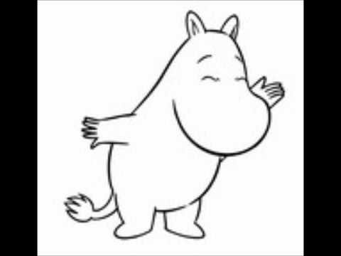 Муми Тролли черно белые