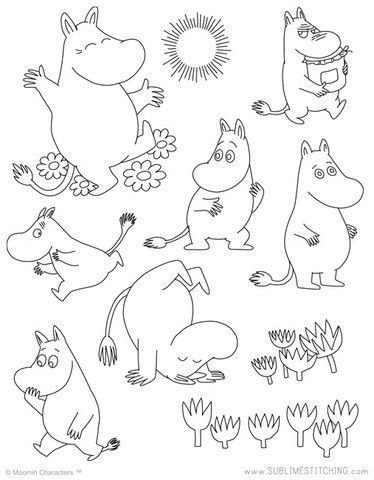 Раскраска Муми Тролли