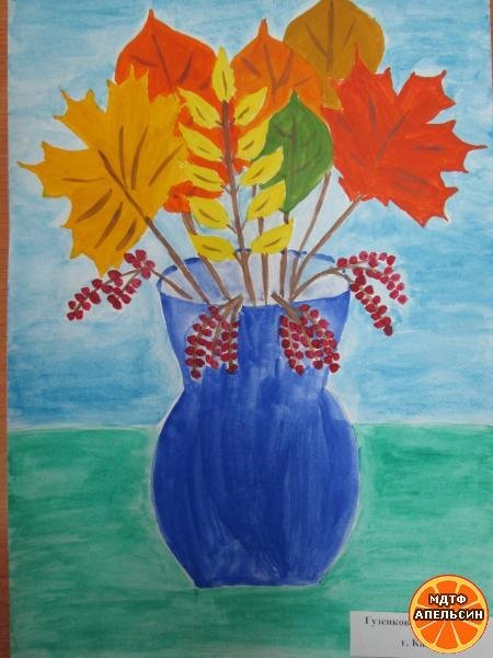 Осенняя корзина рисунок