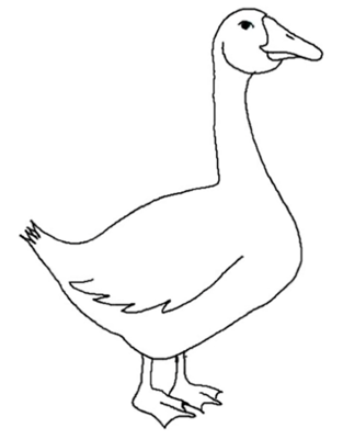 Рисунки гуся для срисовки