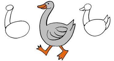 Гусь раскраска
