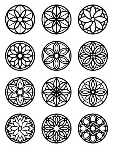 Мандала трафарет