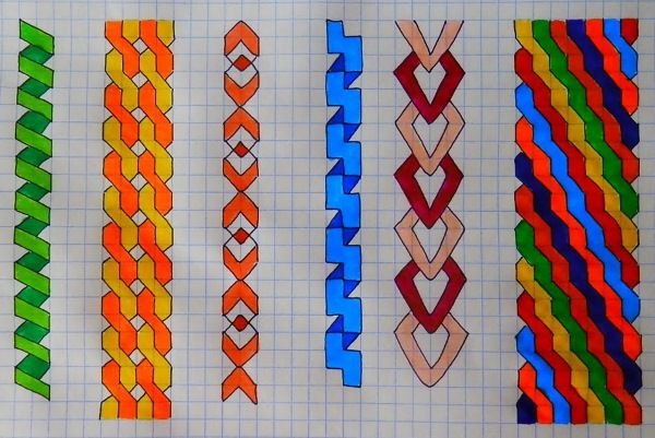 Узоры по клеточкам в тетради