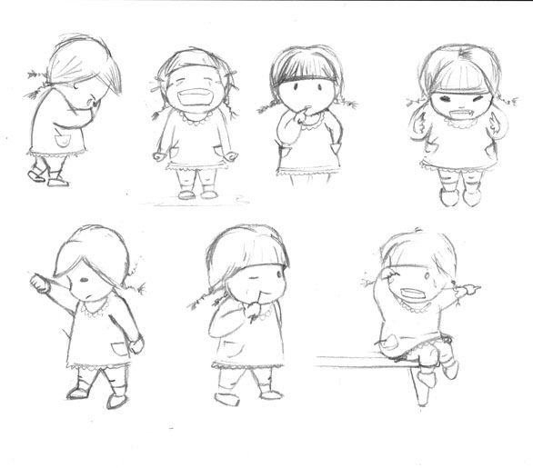Скетч ребенка пошагово