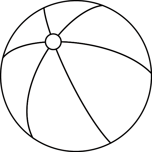 Мячик раскраска для детей