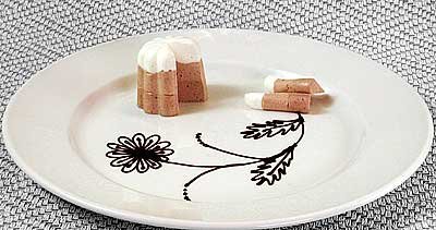 Рисуем шоколадом на тарелке