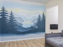 Роспись стен горы