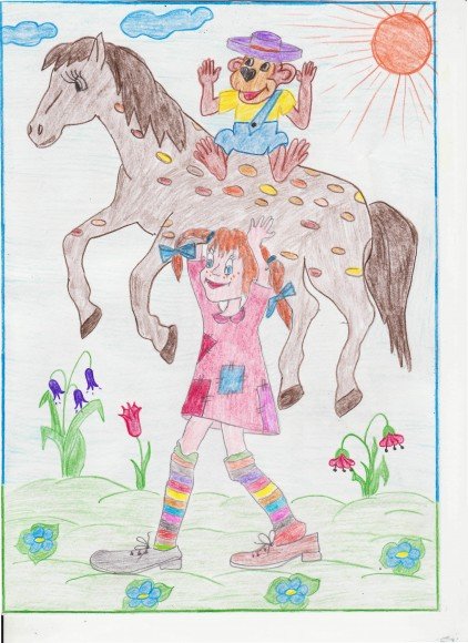 Пеппи раскраска для детей