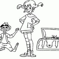 Пеппи длинный чулок рисунок для детей