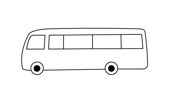 Автобус карандашом