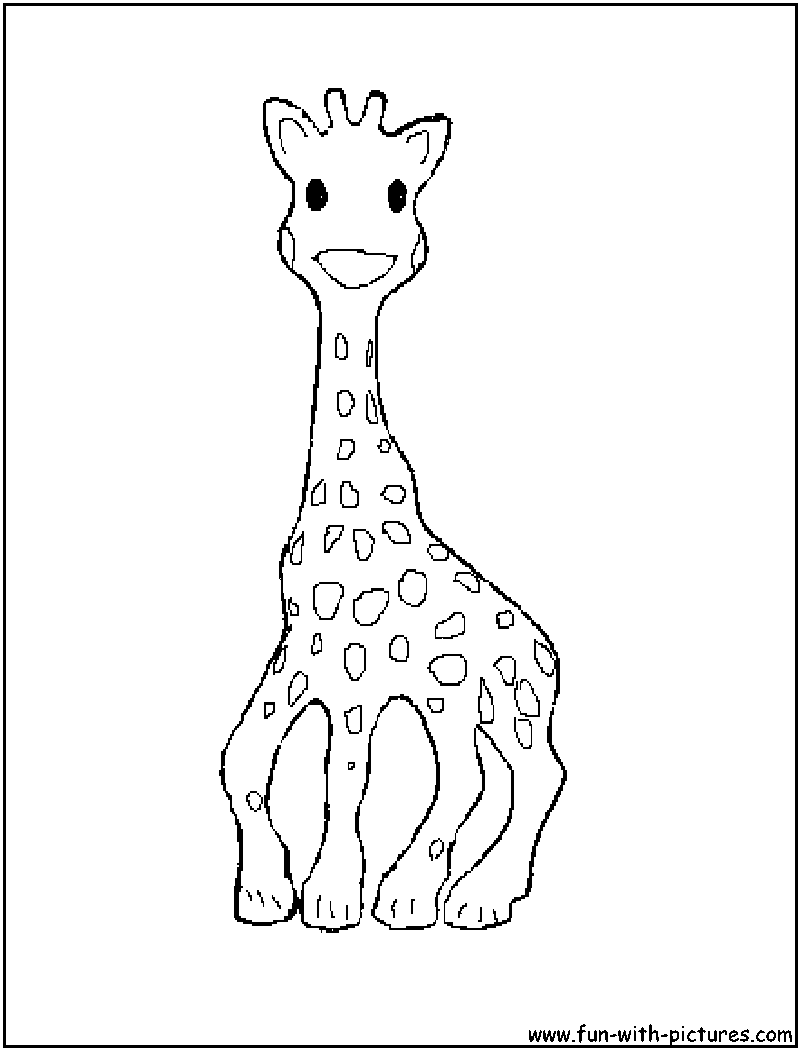Жираф раскраска контур