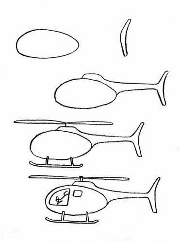 Вертолёт карандашом легко