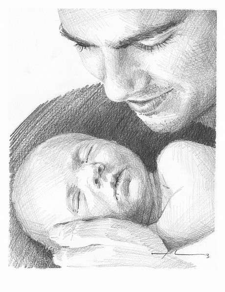 Рисунок папе на день рождения