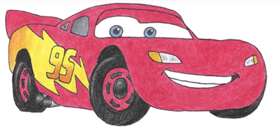 Срисовка Маккуин молния Маккуин