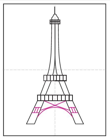 Раскраска Франции эльфивая башня