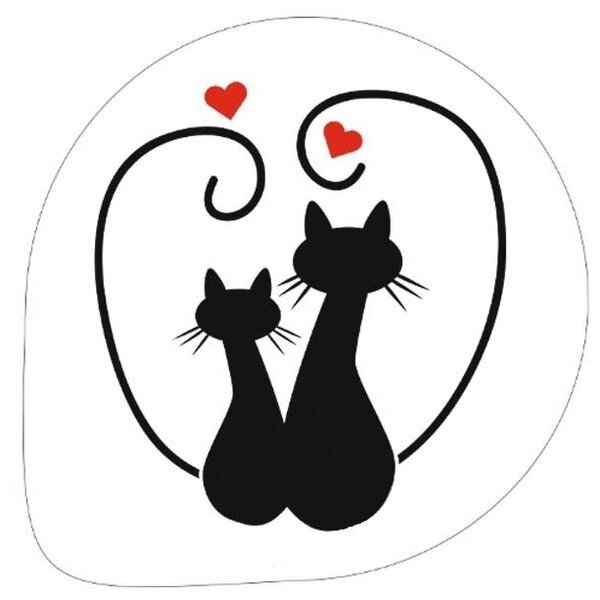 Трафареты влюбленных котов