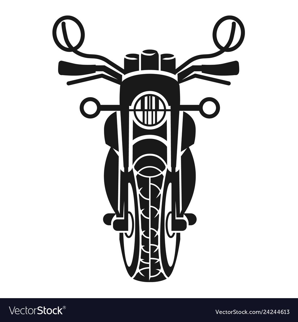 Мотоцикл силует спереди