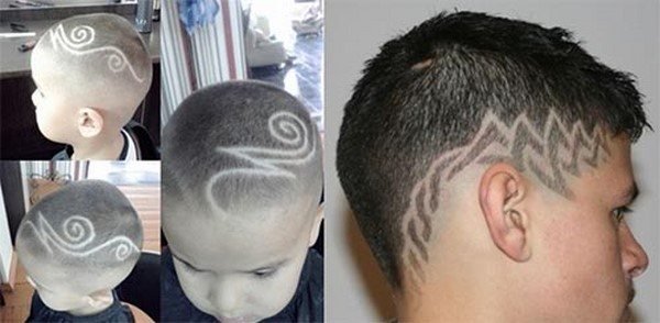Тату на голове для мальчика 5 лет