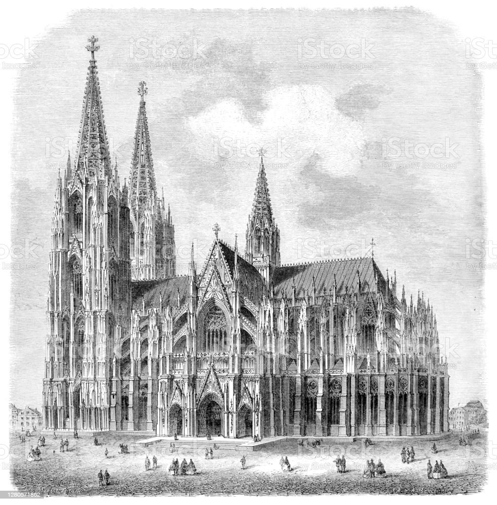 Кёльнский собор Германия рисунок