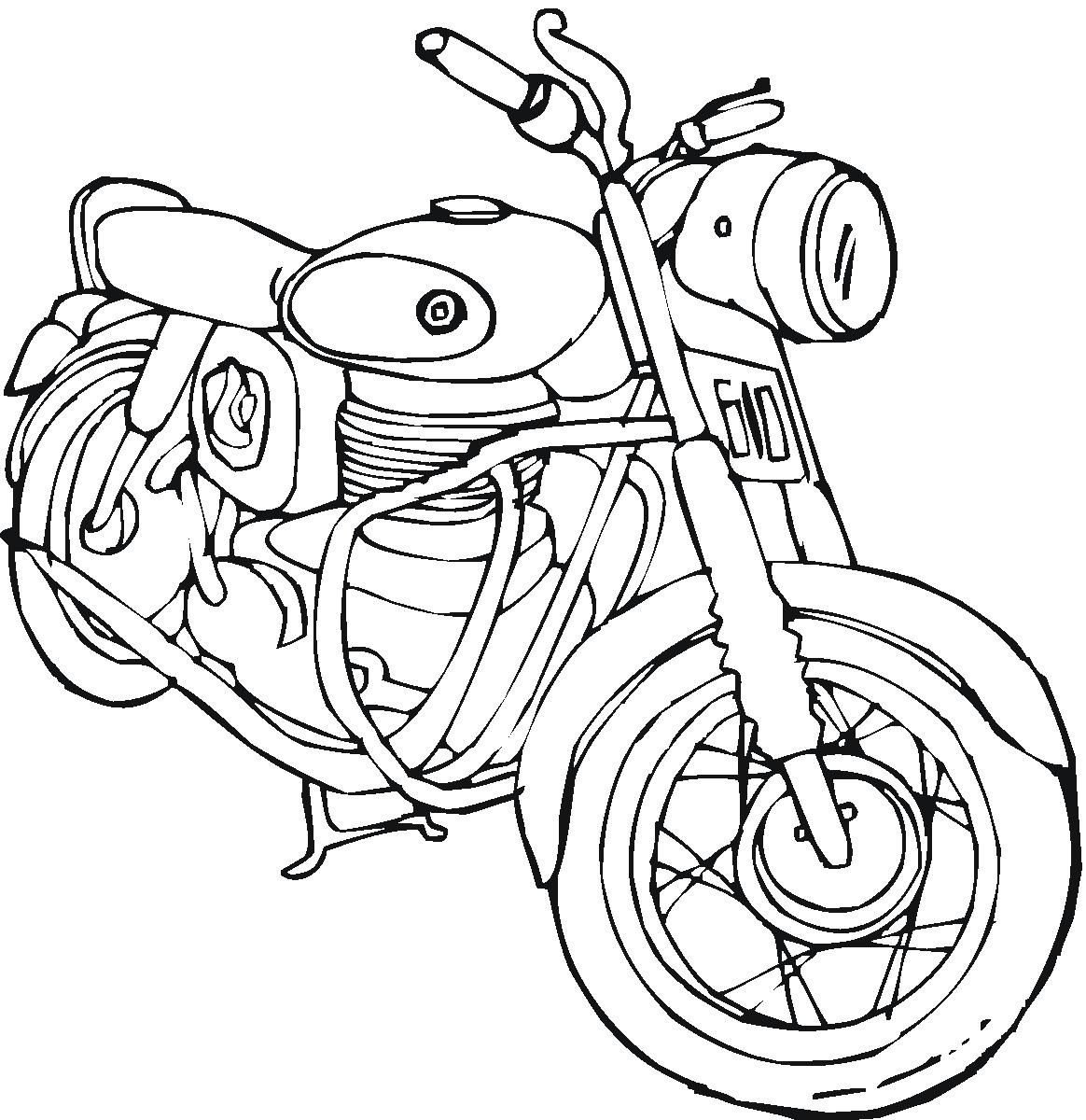 Раскраска мотоцикл Харлей Дэвидсон